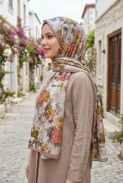 Sharell Fransız İpeği Şal (Vizon) 248-123 ürün görseli 1