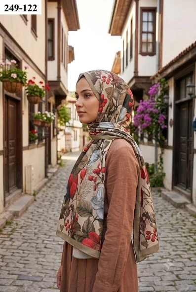 Sharell Fransız İpeği Şal (Açık Haki) 249-122 ürün görseli 1