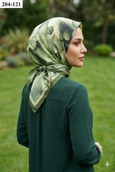 Velscarfs Soft Pamuk Parla Eşarp (Yeşil) 204-121 ürün görseli 1