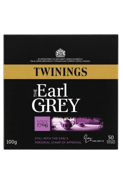Twinings Earl Grey Bergamot Aromalı Bardak Poşet Çay 50 Adet ürün görseli 1