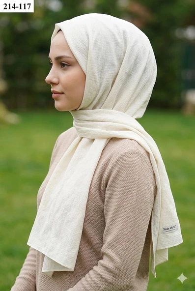 Moda Akyüz Ayrobin Jakar Şal (Krem) 214-117 ürün görseli 1
