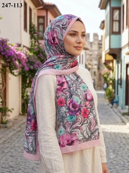 Sharell Fransız İpeği Şal (Pudra) 247-113 ürün görseli 1