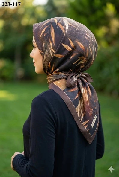 Velscarfs Soft Pamuk Parla Eşarp (Kahve) 223-117 ürün görseli 1