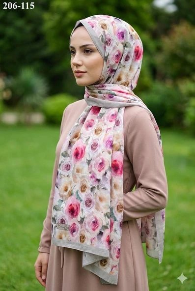 Belinda Scarf Bambu Kraş Pamuk Şal (Vizon) 206-115 ürün görseli 1