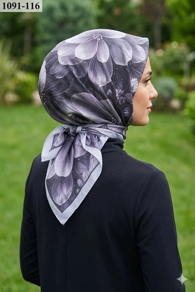 Velscarfs Soft Pamuk Parla Eşarp (Gümüş Gri) 1091-116 ürün görseli 1