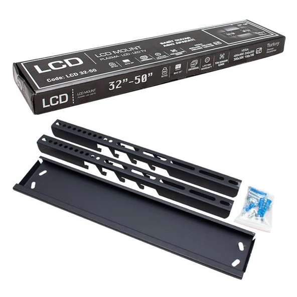 LCD Mount 32'' - 50'' Sabit LCD Duvar Askı Aparatı - Resim 3