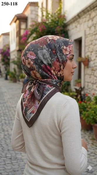 Velscarfs Soft Pamuk Parla Eşarp (Kahve) 250-118 ürün görseli 1