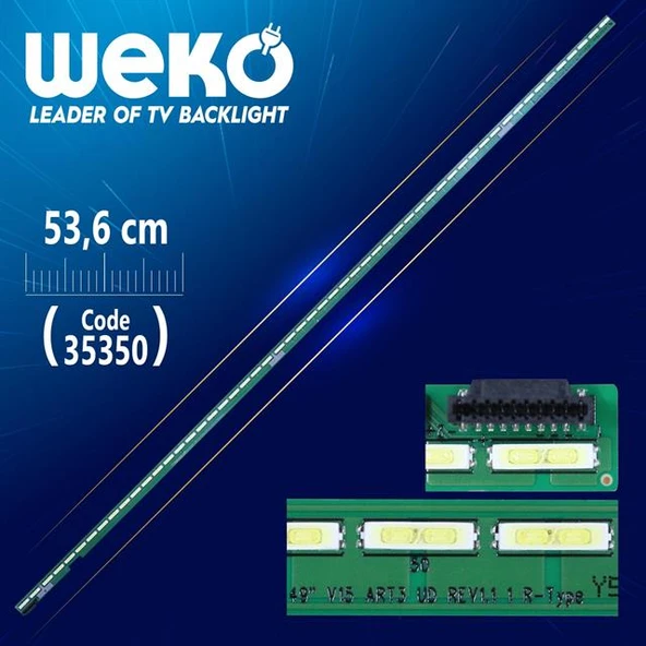 49'' V15 ART3 UD REV1.1 1 R-TYPE - 53.6 Cm 54 Ledli - (WK-960) Tv Led Bar (Tvnizi açıp içindeki led barla birebir aynısı olduğunu görmeden almayınız. Sonrasında iade ALMAMAKTAYIZ.) ürün görseli 1