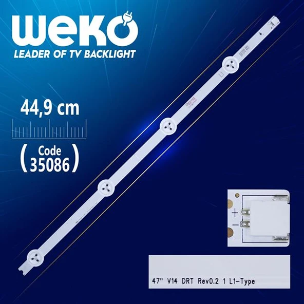 47'' V14 DRT REV0.2 1 L1-TYPE - 6916L 1566A - 44.9 Cm 4 Ledli - (WK-123) Tv Led Bar (Tvnizi açıp içindeki led barla birebir aynısı olduğunu görmeden almayınız. Sonrasında iade ALMAMAKTAYIZ.) ürün görseli 1