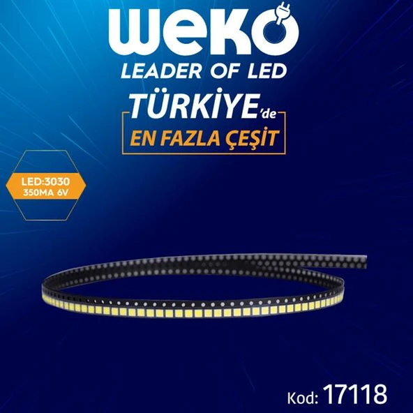3030 350 MA 6V Tv Led Bar Ledleri (Tvnizi açıp içindeki led barla birebir aynısı olduğunu görmeden almayınız. Sonrasında iade ALMAMAKTAYIZ.) ürün görseli 1
