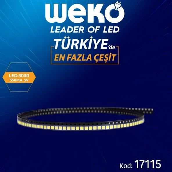 3030 350 MA 3V Tv Led Bar Ledleri (Tvnizi açıp içindeki led barla birebir aynısı olduğunu görmeden almayınız. Sonrasında iade ALMAMAKTAYIZ.) ürün görseli 1