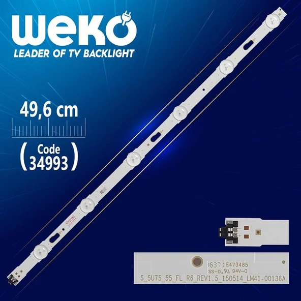 55'' Inch V5DU-550DCB-R1-S_5U75_55_FL_R6_REV1.5-LM41-00136A Tv Led Bar (Tvnizi açıp içindeki led barla birebir aynısı olduğunu görmeden almayınız. Sonrasında iade ALMAMAKTAYIZ.) ürün görseli 1