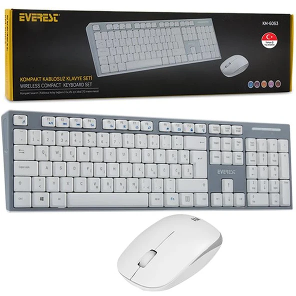 Everest KM-6063 Q Multimedya Kablosuz Klavye - Mouse Set ürün görseli 1