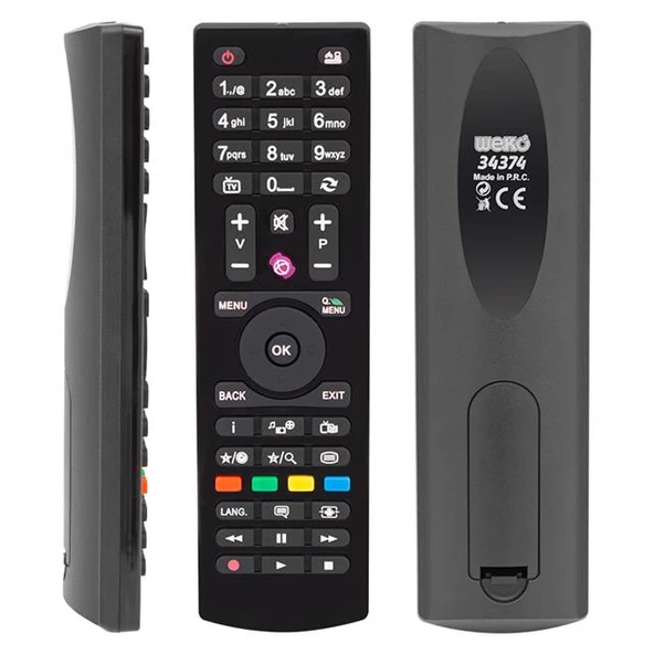 Vestel 40042 - 34375 / Seg RC4870 - RC4875 / Regal 43R6550 Yuvarlak Göbek Mini Lcd Tv Kumanda ürün görseli 1