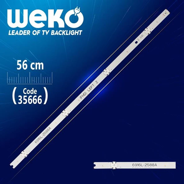 49'' V16 ART3 2588 REV3.1 2 - 6916L-2588A (FHD) LEFT 2 - 56 Cm 4 Ledli - (WK-1145) Tv Led Bar (Tvnizi açıp içindeki led barla birebir aynısı olduğunu görmeden almayınız. Sonrasında iade ALMAMAKTAYIZ.) ürün görseli 1