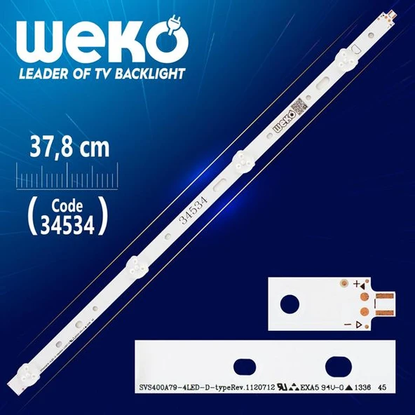 SVS400A79_4LED_D-TYPE_REV.1_120712 - 37.8 Cm 4 Ledli - WK-004 Led Tv Bar ürün görseli 1