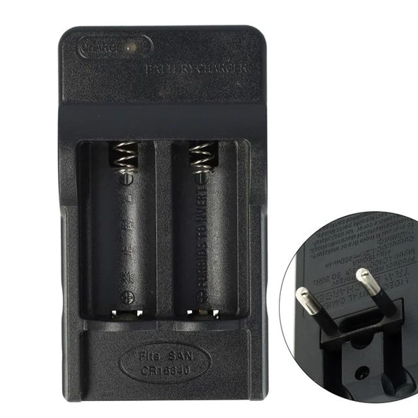 Powermaster PMR-W018 4.2 Volt 650 Mah 16340 Pil Şarj Cihazı ürün görseli 1