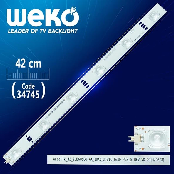 ARCELİK_42_ZJB60600-AA_10X6_2121C_6S1P P73.5 REV.V0 - 42 Cm 6 Ledli - WK-46 Led Tv Bar ürün görseli 1