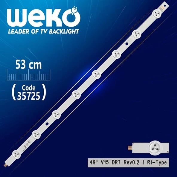 49'' V15 DRT REV0.2 1 R1-TYPE - 53 Cm 8 Ledli - WK-1195 Led Tv Bar ürün görseli 1