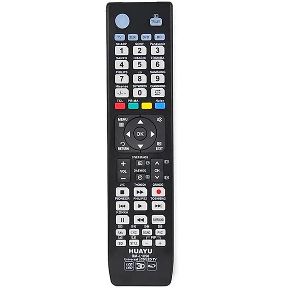 Huayu RM-L1050 TV-SAT-DVD-BD Universal Kumanda ürün görseli 1