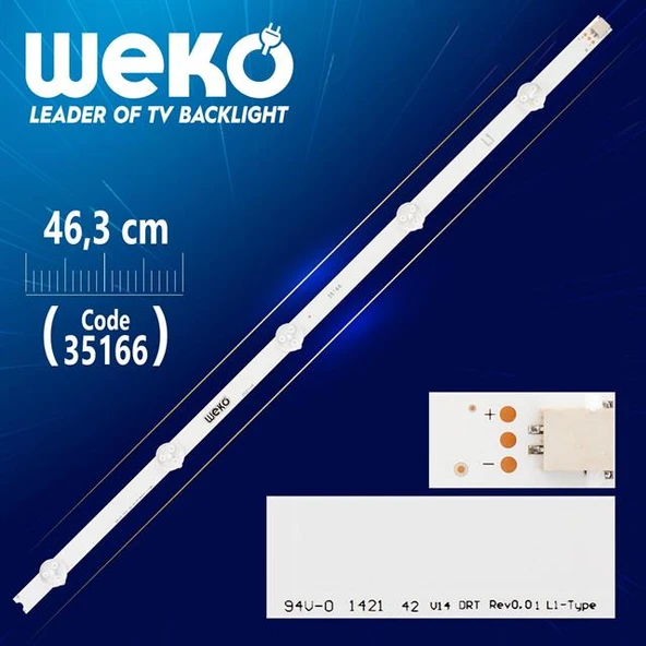 42'' V14 DRT REV0.0 1 L1-TYPE - 6916L-1455B - 5 Ledli 46.3 Cm - (WK-872) Tv Led Bar (Tvnizi açıp içindeki led barla birebir aynısı olduğunu görmeden almayınız. Sonrasında iade ALMAMAKTAYIZ.) ürün görseli 1