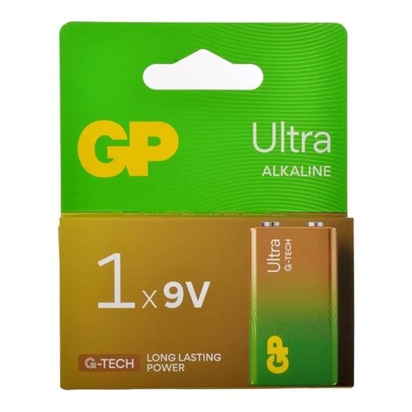 GP 1604AU 6LR61 9 Volt Ultra Alkalin Pil Tekli ürün görseli 1