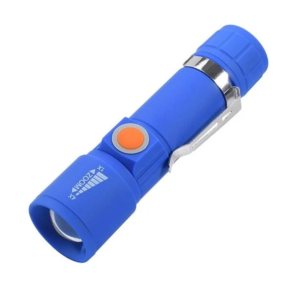 Powermaster MX-616S Usb Şarjlı 3 Modlu Plastik Kasa Mini El Feneri Özellikleri ürün görseli 1