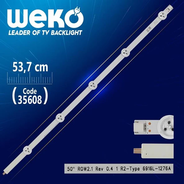 50'' ROW2.1 REV 0.4 1 R2-TYPE 6916L-1276A - 53.7 Cm 5 Ledli - WK-508 Led Tv Bar ürün görseli 1