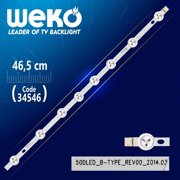50Dled_B-Type_Rev00 - 46.5 Cm 8 Ledli (Wk-516) ürün görseli 1