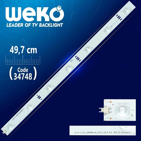 ARCELİK_55_ZJG60600-AA_2121C_7EA_R P74 REV.V0 - 49.7 Cm 7 Ledli - WK-49 Led Tv Bar ürün görseli 1
