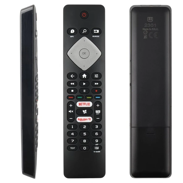Philips 43PUS7394-50PUS66-55PUS6814-58PUS66-65PUS6754-70PUS6704-BRC0884301-01 Netflix-Rakuten Tv Tuşlu Led Tv Kumanda ürün görseli 1