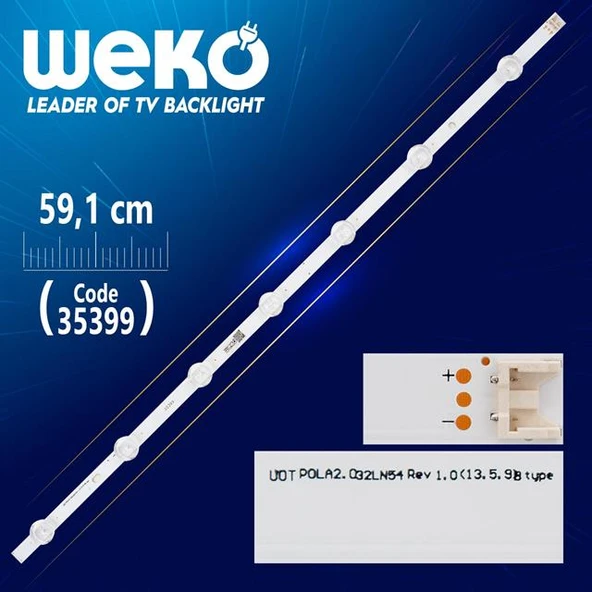 Lg Innotek Pola2.0 32 B Type Rev0.0 - 59.1 Cm 7 Ledli - (Wk-309) ürün görseli 1