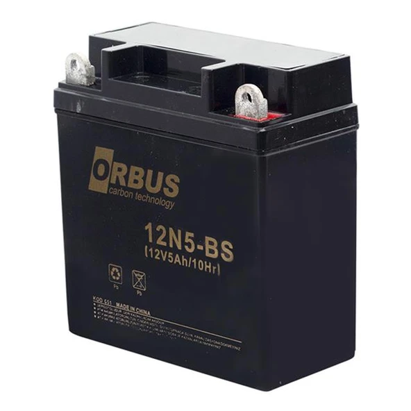 Orbus 12V 5AH Elektrikli Karbon Bisiklet Aküsü 12N5-BS ürün görseli 1
