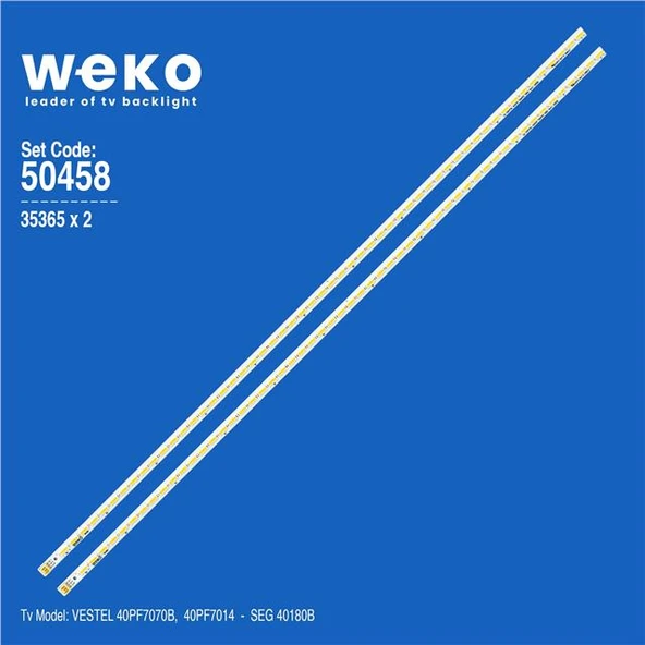 Wkset-5458 35365X2 Lg Innotek 40Inch 7020Pkg 54Ea Rev0.1 120522 2 Adet Led Bar (54Led) (Tvnizi açıp içindeki led barla birebir aynısı olduğunu görmeden almayınız. Sonrasında iade ALMAMAKTAYIZ.) ürün görseli 1