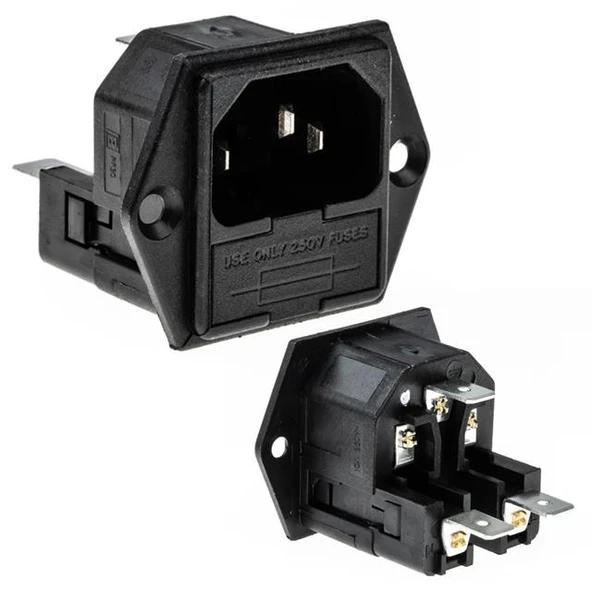 Powermaster IC-213B C14 Power Şase Çift Fuselli Kulaklı ürün görseli 1