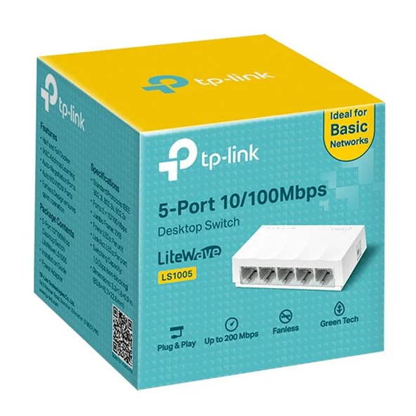 TP-Link LS1005 5 Port 10/100 Mbps Ethernet Switch - Resim 3
