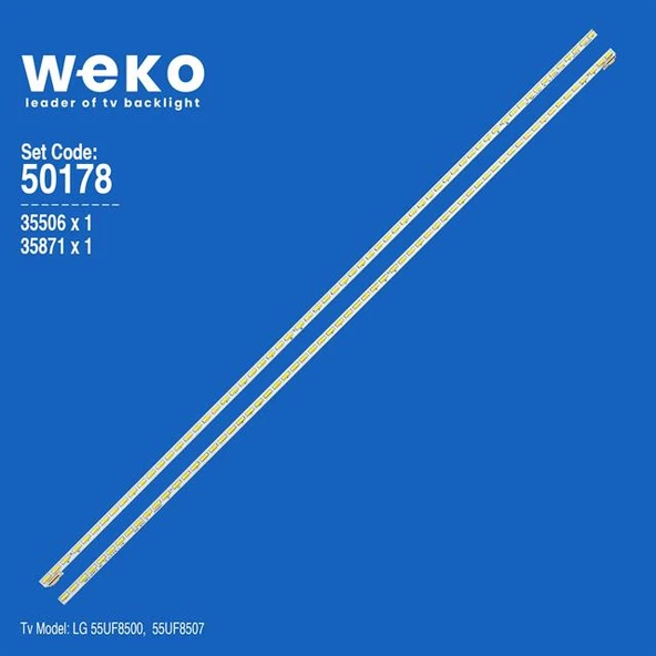 Wkset-5178 35506X1 35871X1 55 V15 Sa Ud Rev 1.0 2 Adet Led Bar (63Led) (Tvnizi açıp içindeki led barla birebir aynısı olduğunu görmeden almayınız. Sonrasında iade ALMAMAKTAYIZ.) ürün görseli 1