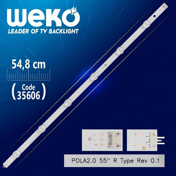 Lg Innotek Pola2.0 55 R-Type Rev 0.1 - 6 Ledli 54.8 Cm - (Wk-307) ürün görseli 1