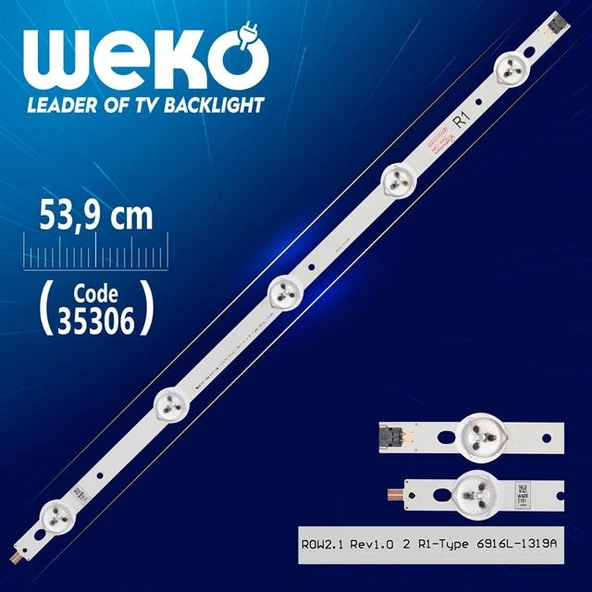 42'' ROW2.1 REV1.0 2 R1-TYPE - 42'' ROW2.1 REV 0.0 1 R1-TYPE - 6916L-1319A - 42 Cm 5 Ledli - WK-370 Led Tv Bar ürün görseli 1