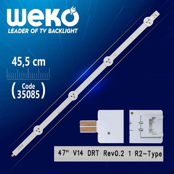 47''  V14 DRT REV0.2 1 R2 - TYPE - ( 45.5 Cm ) 4 Ledli - ( WK-842 ) Tv Led Bar (Tvnizi açıp içindeki led barla birebir aynısı olduğunu görmeden almayınız. Sonrasında iade ALMAMAKTAYIZ.) ürün görseli 1