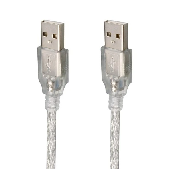 Powermaster PM-17410 Şeffaf 5 Metre Usb Erkek-Erkek Kablo ürün görseli 1