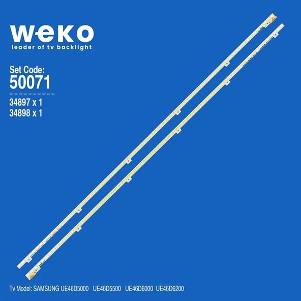 Wkset-5071 34897X1 34898X1 2011Svs46_5K6K_H1B_1Ch 2 Adet Led Bar (72Led) (Tvnizi açıp içindeki led barla birebir aynısı olduğunu görmeden almayınız. Sonrasında iade ALMAMAKTAYIZ.) ürün görseli 1