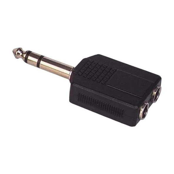 6.3 Mm Stereo Erkek / 6.3 Mm Stereo Dişix2 Çevirici Jack ürün görseli 1