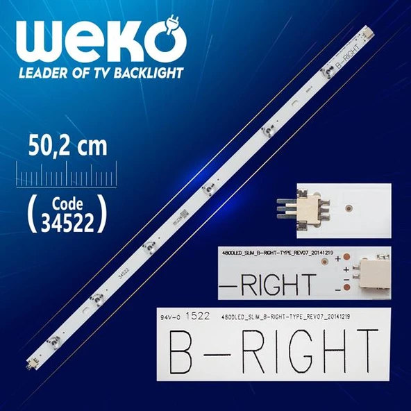 480Dled_Slım_B-Rıght-Type_Rev07 - 50.2 Cm 6 Ledli (Wk-615) ürün görseli 1