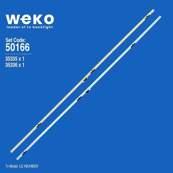 Wkset-5166 35335X1 35336X1 49 V16 As1 2475-76 2 Adet Led Bar (66Led) (Tvnizi açıp içindeki led barla birebir aynısı olduğunu görmeden almayınız. Sonrasında iade ALMAMAKTAYIZ.) ürün görseli 1