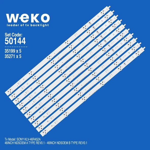 Wkset-5144 35199X5 35271X5 Lg Innotek 46Inch Ndsoem 10 Adet Led Bar (Tvnizi açıp içindeki led barla birebir aynısı olduğunu görmeden almayınız. Sonrasında iade ALMAMAKTAYIZ.) ürün görseli 1