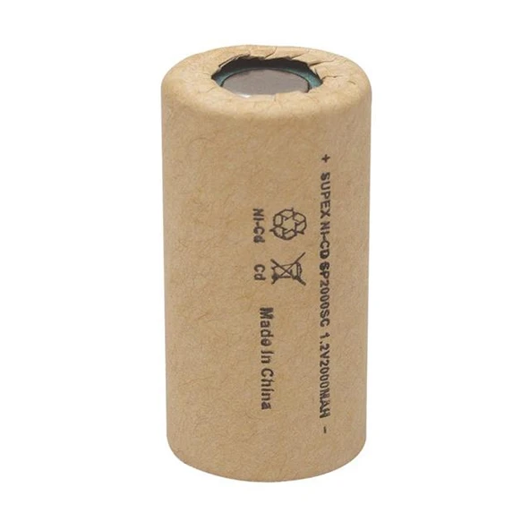 Supex Tekli 1.2 V 2000Ma NI-CD Süpürge Pili 2000SC ürün görseli 1