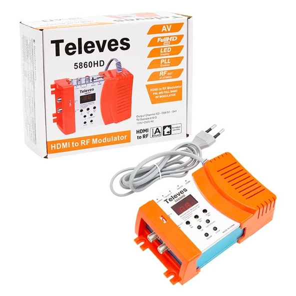 Televes 5860HD HDMI+AV Giriş Full Band Rf Modülatör - Resim 3
