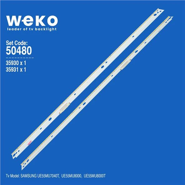 Wkset-5480 35930X1 35931X1 V7mu-550 2 Adet Led Bar (76Led) (Tvnizi açıp içindeki led barla birebir aynısı olduğunu görmeden almayınız. Sonrasında iade ALMAMAKTAYIZ.) ürün görseli 1