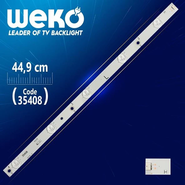 500TT56 V0 - 80908 - L TYPE - 44.9 Cm 5 Ledli - WK-267 Led Tv Bar ürün görseli 1